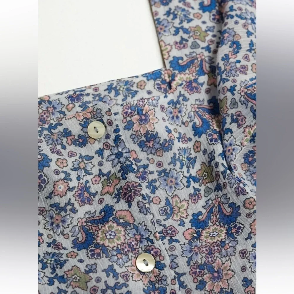 Floral Ruffle Button-Front - Picture 5 of 10